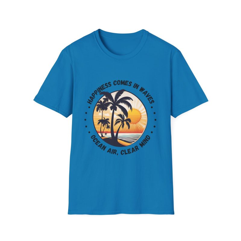 Happiness Comes in Waves Unisex Softstyle T-Shirt - Image 45