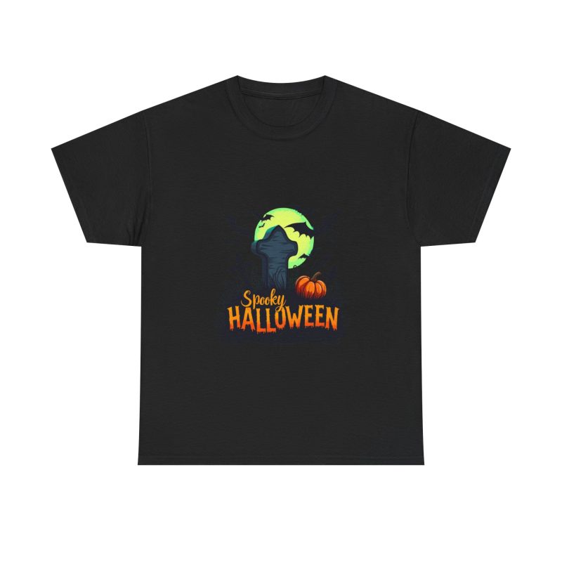 Spooky Halloween Unisex Heavy Cotton Tee - Image 5