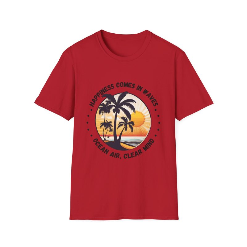 Happiness Comes in Waves Unisex Softstyle T-Shirt - Image 57