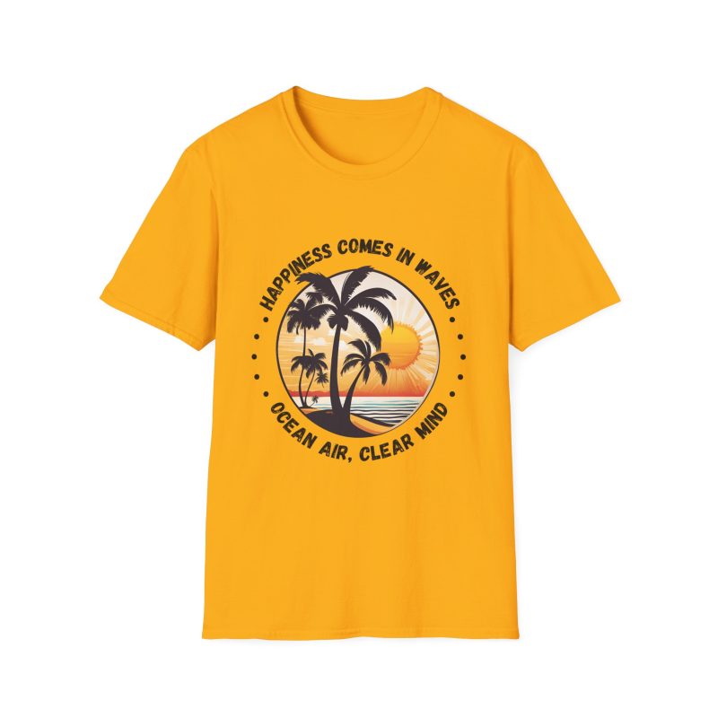 Happiness Comes in Waves Unisex Softstyle T-Shirt - Image 5