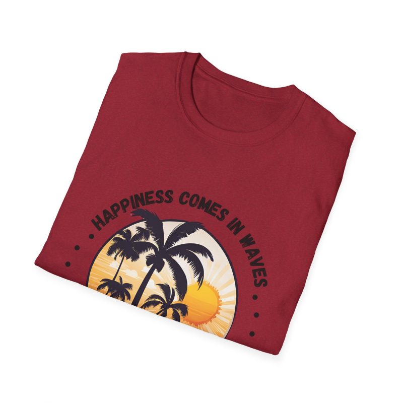 Happiness Comes in Waves Unisex Softstyle T-Shirt - Image 56