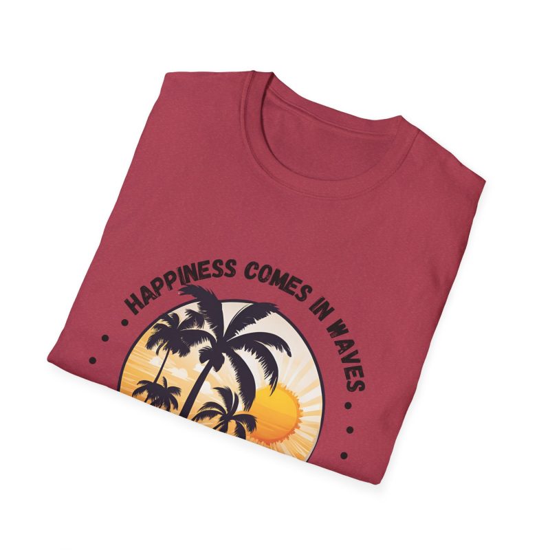 Happiness Comes in Waves Unisex Softstyle T-Shirt - Image 64