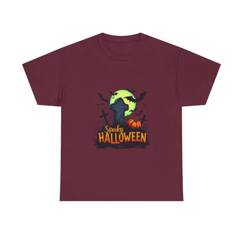 Spooky Halloween Unisex Heavy Cotton Tee - Image 13