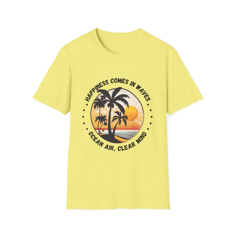Happiness Comes in Waves Unisex Softstyle T-Shirt - Image 13