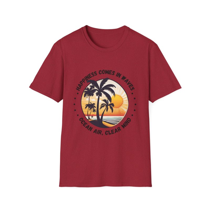 Happiness Comes in Waves Unisex Softstyle T-Shirt - Image 53