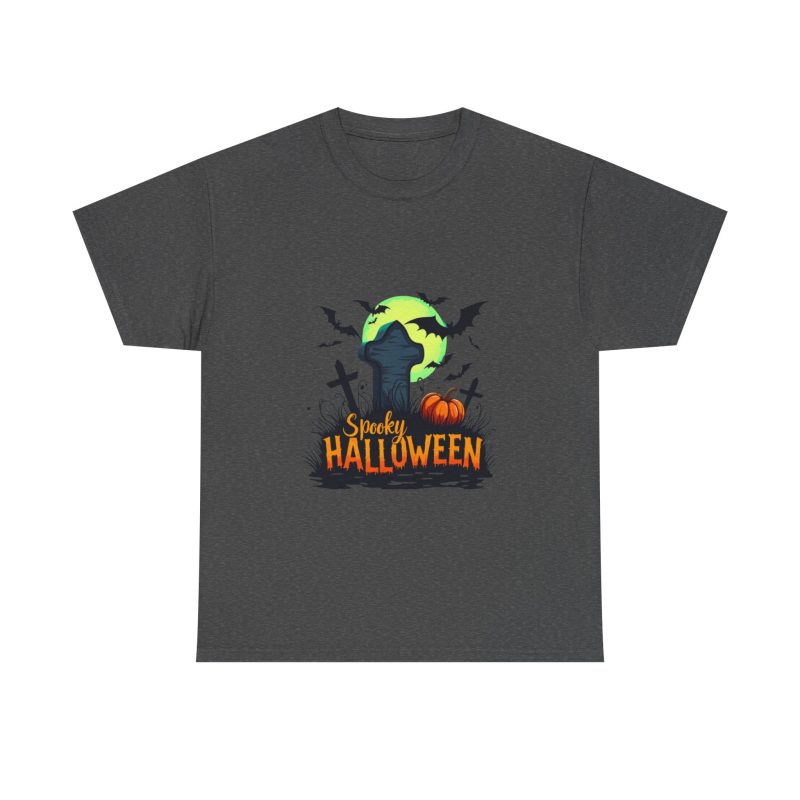 Spooky Halloween Unisex Heavy Cotton Tee - Image 25