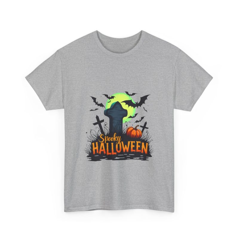 Spooky Halloween Unisex Heavy Cotton Tee - Image 11