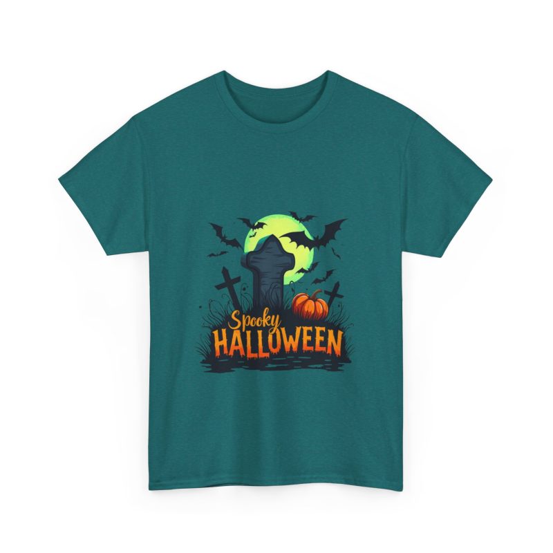 Spooky Halloween Unisex Heavy Cotton Tee - Image 35