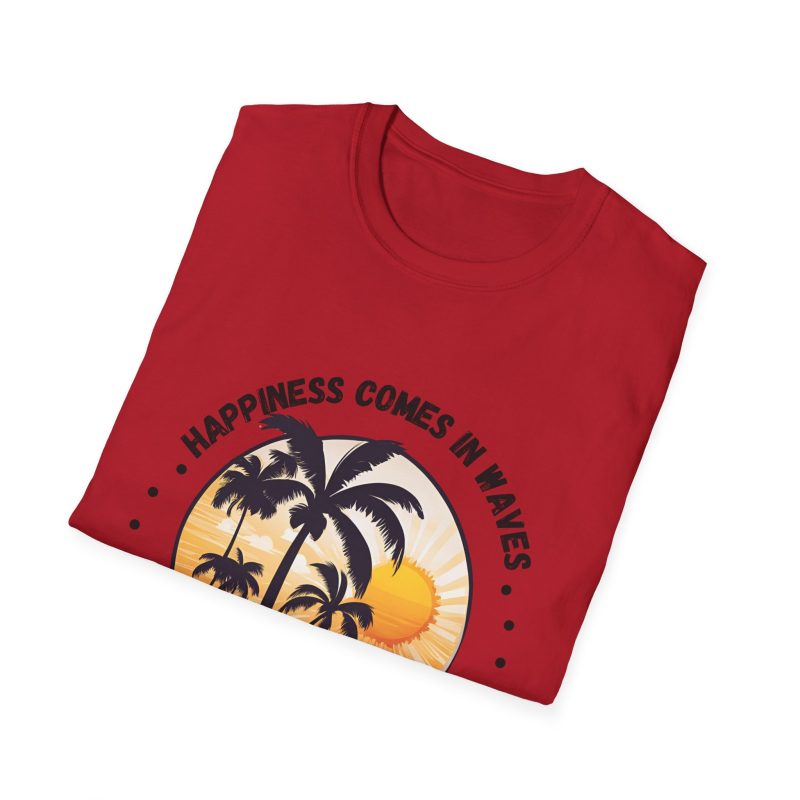 Happiness Comes in Waves Unisex Softstyle T-Shirt - Image 60