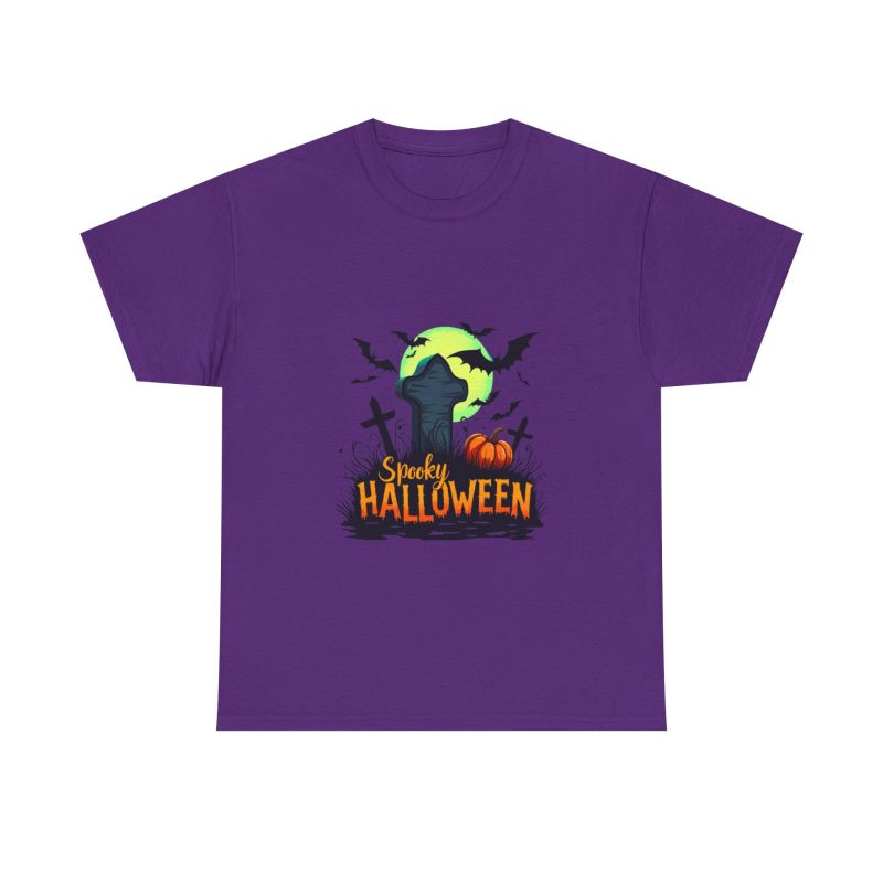 Spooky Halloween Unisex Heavy Cotton Tee - Image 45