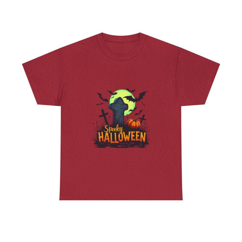 Spooky Halloween Unisex Heavy Cotton Tee - Image 53
