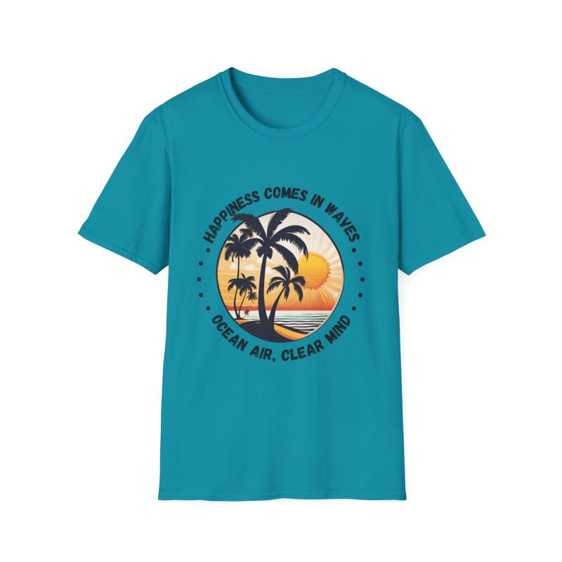 Happiness Comes in Waves Unisex Softstyle T-Shirt - Image 37