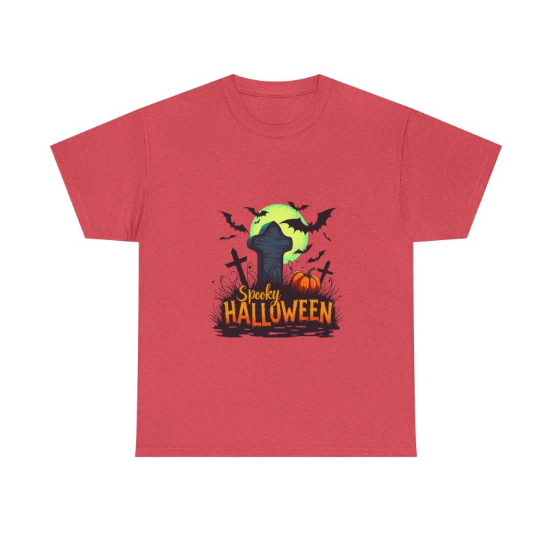 Spooky Halloween Unisex Heavy Cotton Tee - Image 49