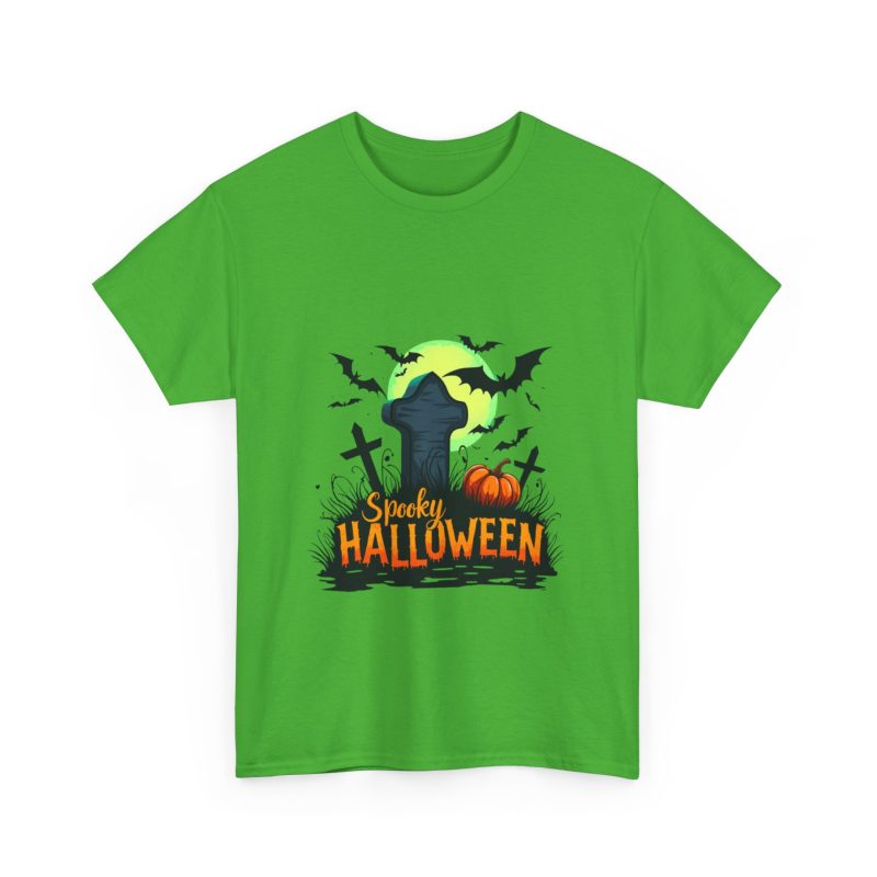 Spooky Halloween Unisex Heavy Cotton Tee - Image 19