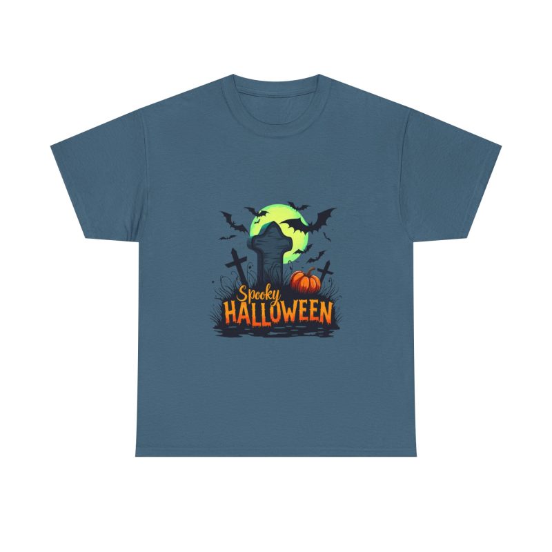 Spooky Halloween Unisex Heavy Cotton Tee - Image 37