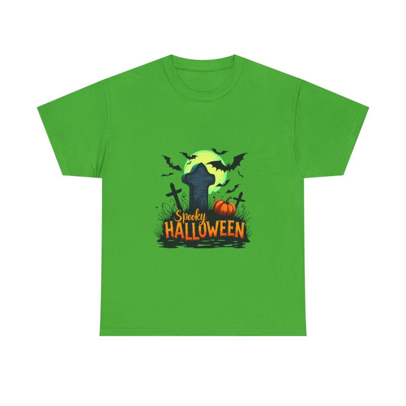 Spooky Halloween Unisex Heavy Cotton Tee - Image 17