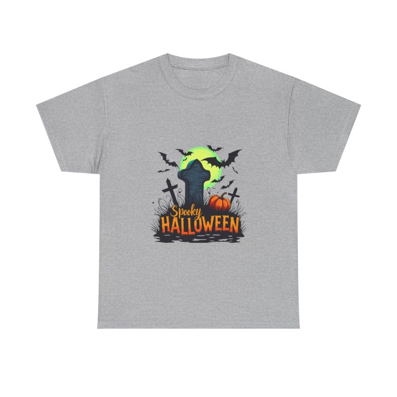 Spooky Halloween Unisex Heavy Cotton Tee - Image 9
